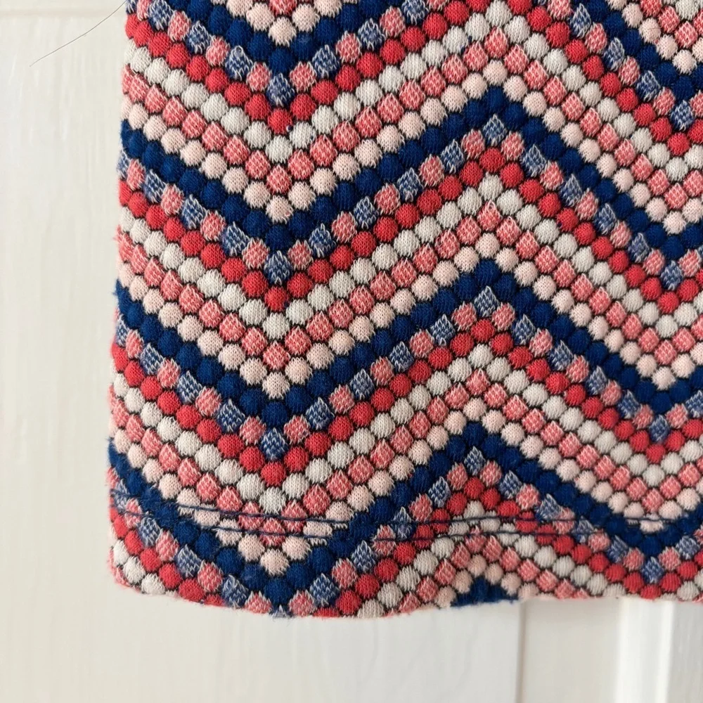 Anthropologie Postmark 9-H15 StCL Zig Zag Top Pink Chevron Dot Womens Size Small - Picture 6 of 12